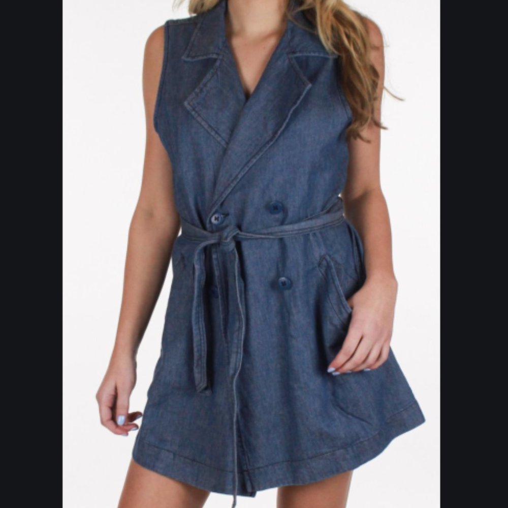 Sanctuary Walker Denim Vest XS